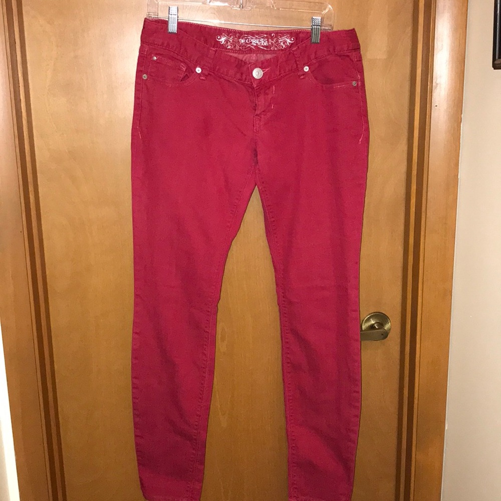 🔥Express red Jean legging 8